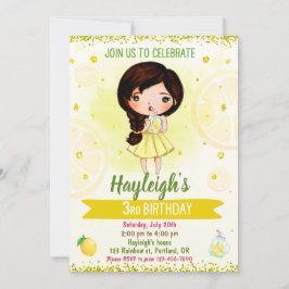 Invitación de limón Invitación de cumpleaños Fruit