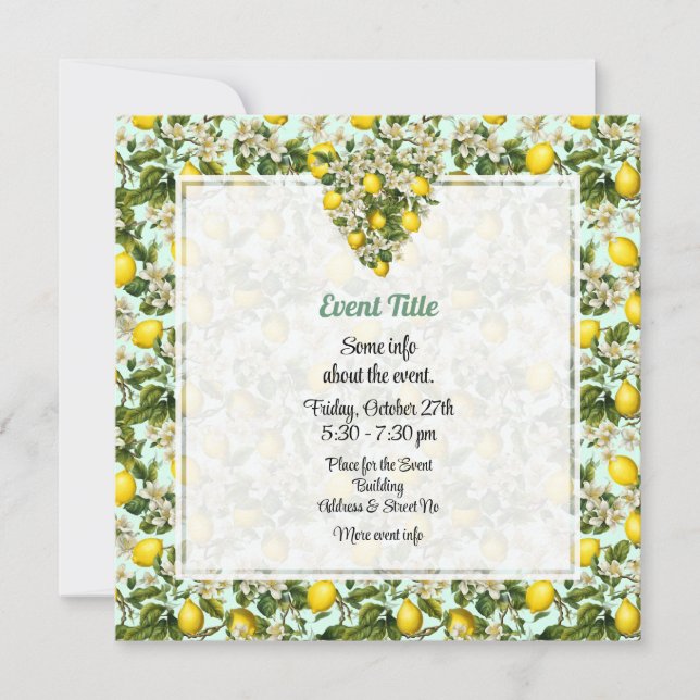 Invitación de limones (Anverso)