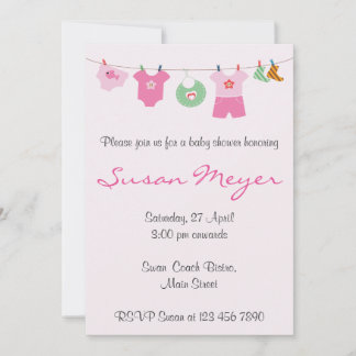 Invitación De Línea De Ropa De Bebé Para Baby Show