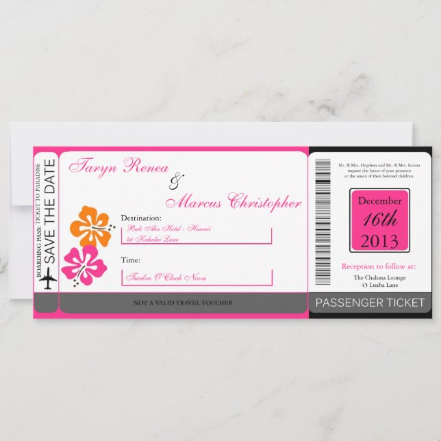 Invitación de lino de la boda del documento de (Anverso)