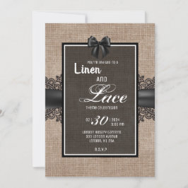 Invitación de lino y encaje