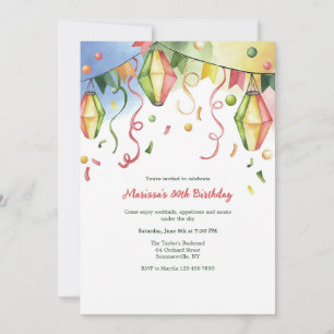 Invitación de Linternas de Papel