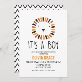 Invitación de Lion Baby Shower
