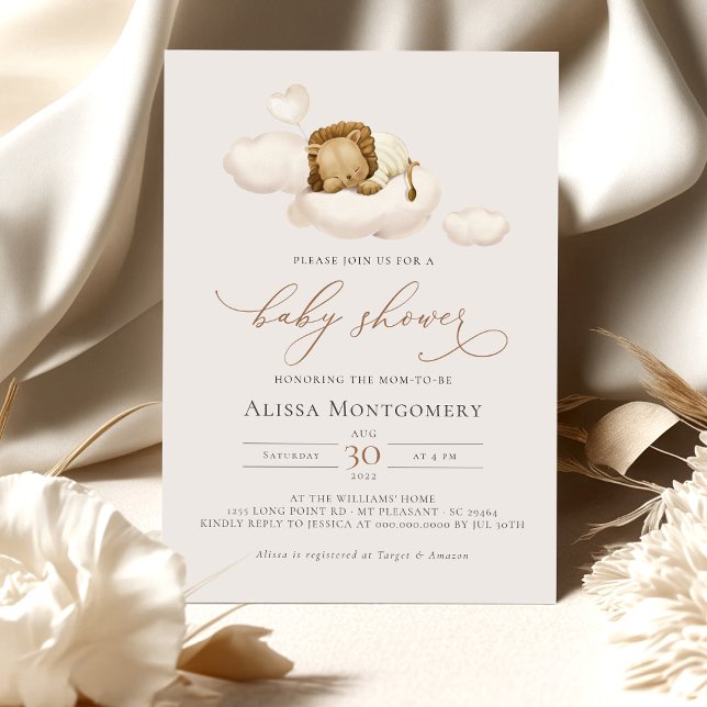 Invitación de Lion Baby Shower (Subido por el creador)