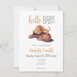 Invitación de Lion Baby Shower