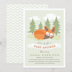 Invitación de Little Fox Baby Shower
