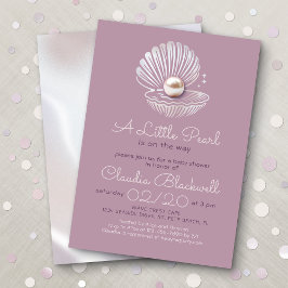 Invitación de Little Pearl Baby Shower