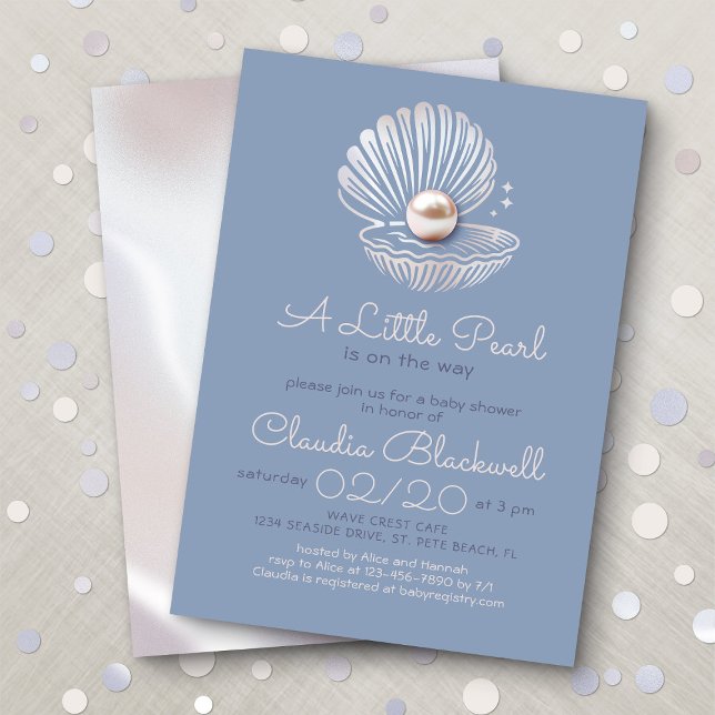 Invitación de Little Pearl Baby Shower (Subido por el creador)