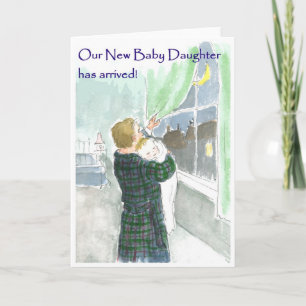 invitación de llegada Chica recién nacido