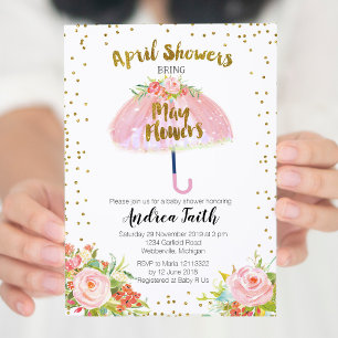 Invitación de Lluvia de Abril Trae Flores de Mayo