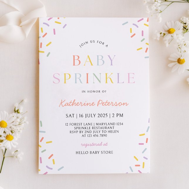 Invitación de Lluvia de Bebé Confetti Baby (Subido por el creador)