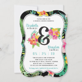 Invitación de lluvia de boda floral, Tropical