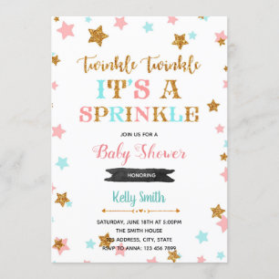 invitación de lluvia de chispas Twinkle Twinkle
