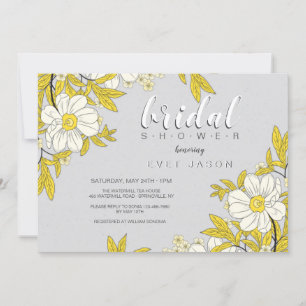 Invitación de Lluvia de Flores de Botón de Oro