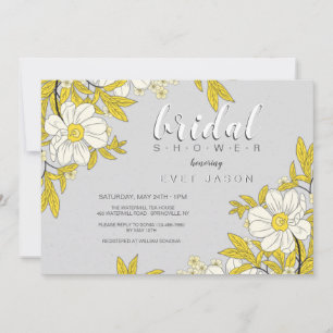 Invitación de Lluvia de Flores de Botón de Oro