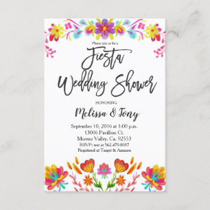 Invitación de lluvia de regalos de boda floral Fie
