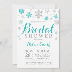 Invitación de lluvia de regalos de novia de invier