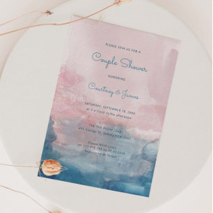 Invitación de lluvia de regalos para pareja con ac