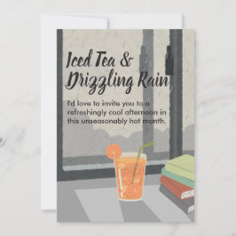 Invitación de lluvia de verano en casa - Estética