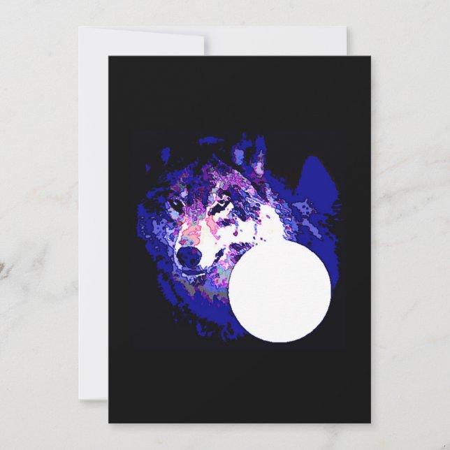 Invitación de lobo y luna (Anverso)