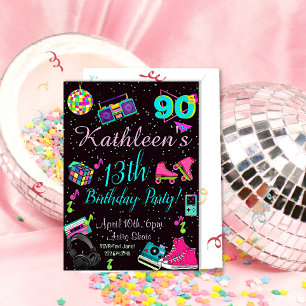 Invitación de los 90, de vuelta a los 90, cualquie