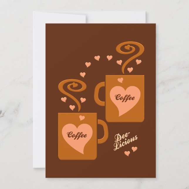 Invitación de los amantes del café, personalizar (Anverso)
