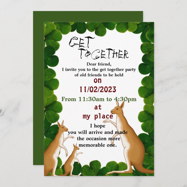 Invitación de los amigos (Anverso / Reverso)