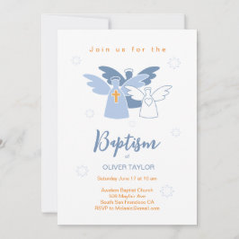 Invitación de los ángeles de bautismo