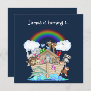 Invitación de los animales de granja Noahs Marina 