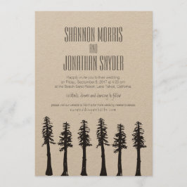 Invitación de los árboles de la secoya/boda de la