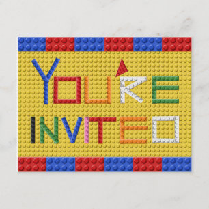 Invitación de los bloques huecos en colores