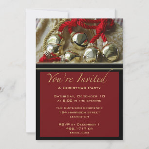 Invitación de los cascabeles de la fiesta de