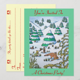 invitación de los chrismas de la escena de la
