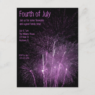 Invitación de los fuegos artificiales