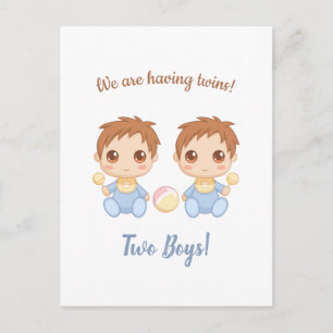 Invitación de los gemelos Baby Boy