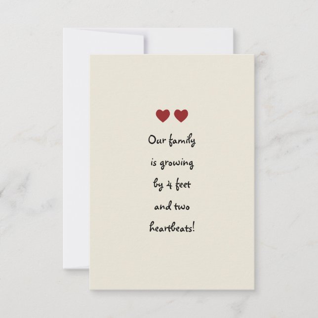 Invitación de los gemelos bebés (Anverso)