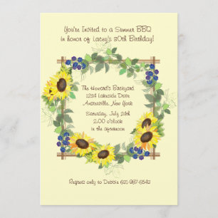 Invitación de los girasoles del verano