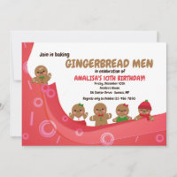 Invitación de los hombres de jengibre
