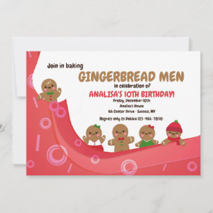 Invitación de los hombres de jengibre