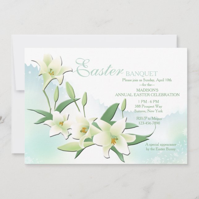 Invitación de los lirios de pascua (Anverso)