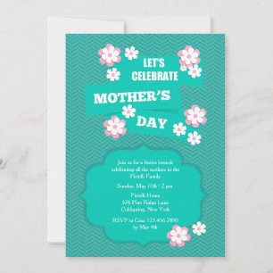 Invitación de los mantos de flores del día de la m