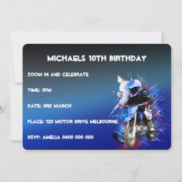 invitación de los motorcross