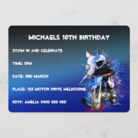 invitación de los motorcross