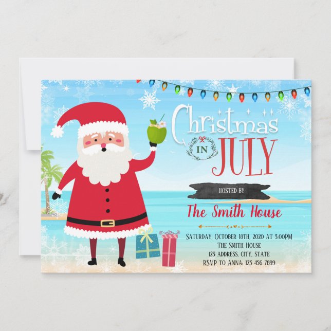 Invitación de los navidades a la fiesta de julio (Anverso)