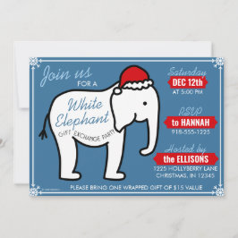 Invitación de los Navidades de los Fiestas elefant