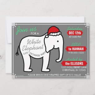 Invitación de los Navidades de los Fiestas elefant