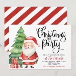 Invitación de los navidades de Santa Party