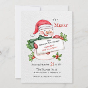 Invitación de los navidades Snowman
