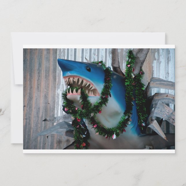 Invitación de los Navidades tiburones (Anverso)