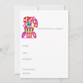 Invitación de los niños a una fiesta de cumpleaños